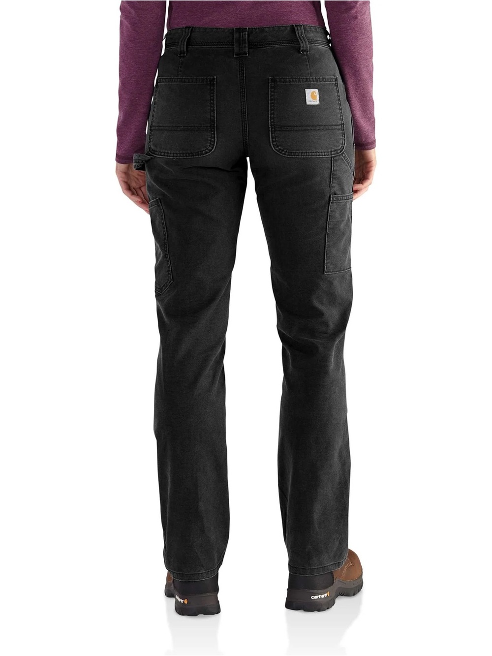 Carhartt Women's Black Straight-Leg Work Jeans